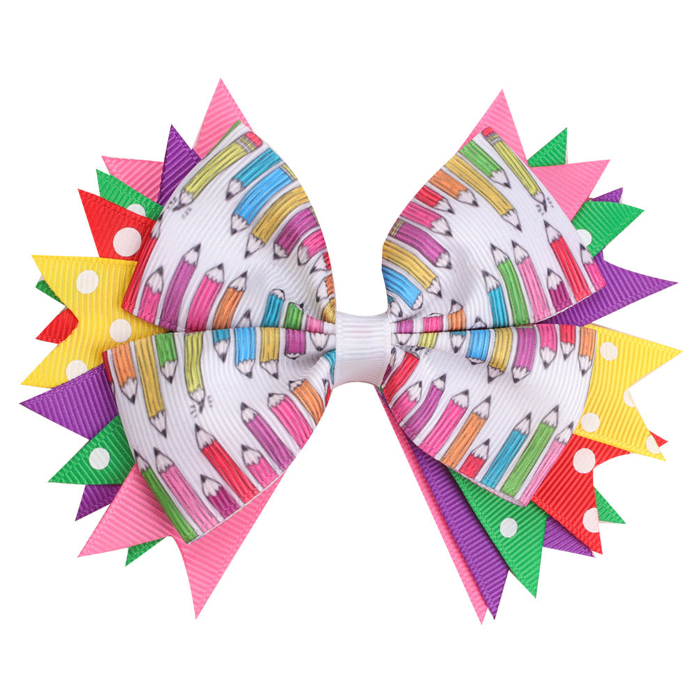Wholesale new children' s bow hairpin back to school season