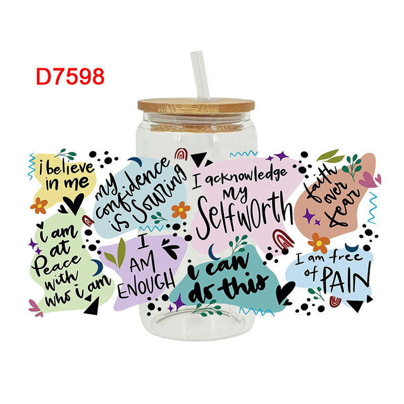 Wholesale Mother's Day English Sentence Series 16oz Cup UV DTF Wraps