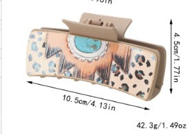 Wholesale  Western Style Sunflower Cactus Leather Hairpin Combination suit Shark Clip