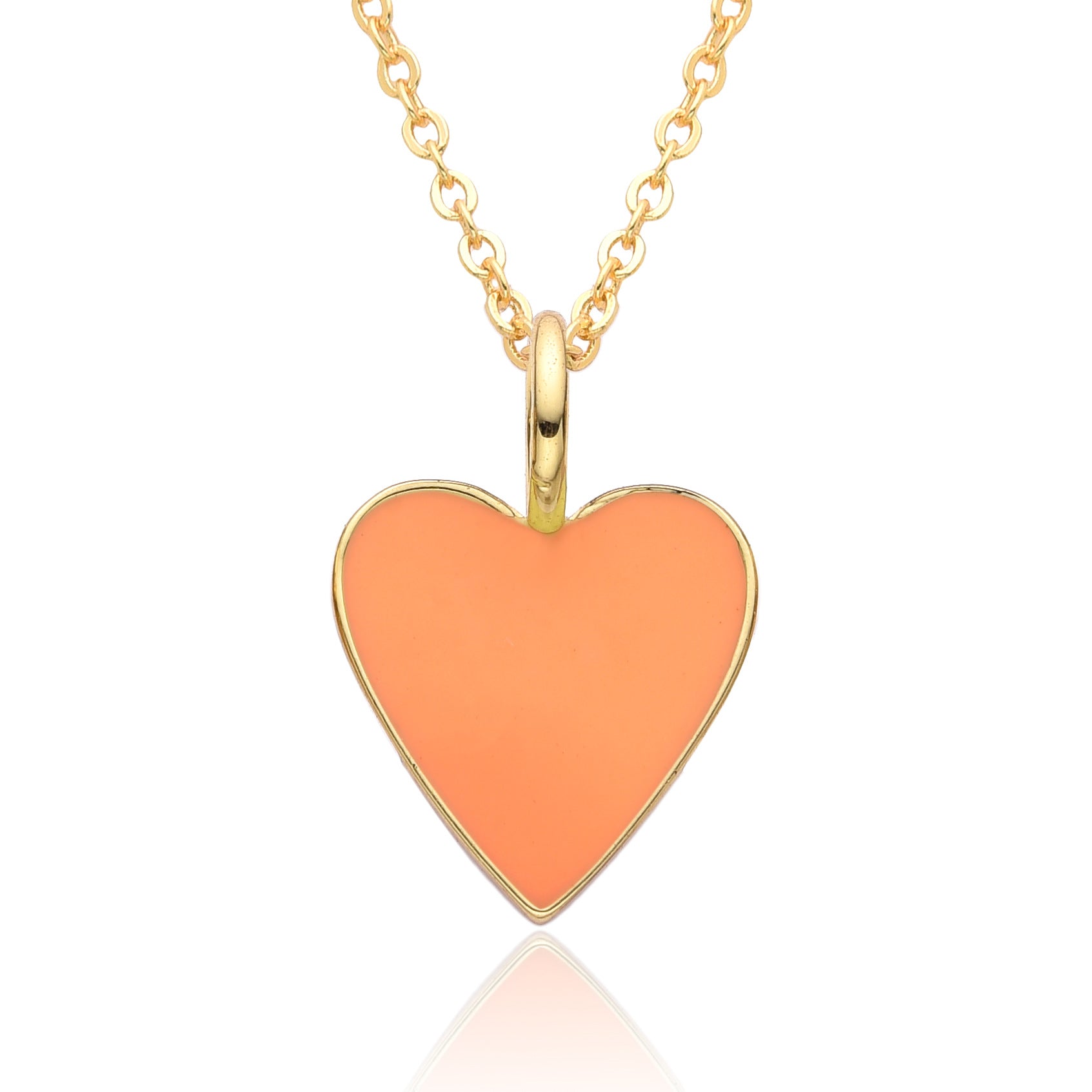 Wholesale Valentine's Day Love Oil Dripping Copper Plated 14K Real Gold Necklace