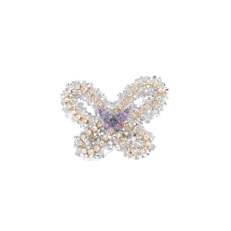 Wholesale10pcs Large Butterfly Full Drill Straight Hole Handmade Heavy Beads