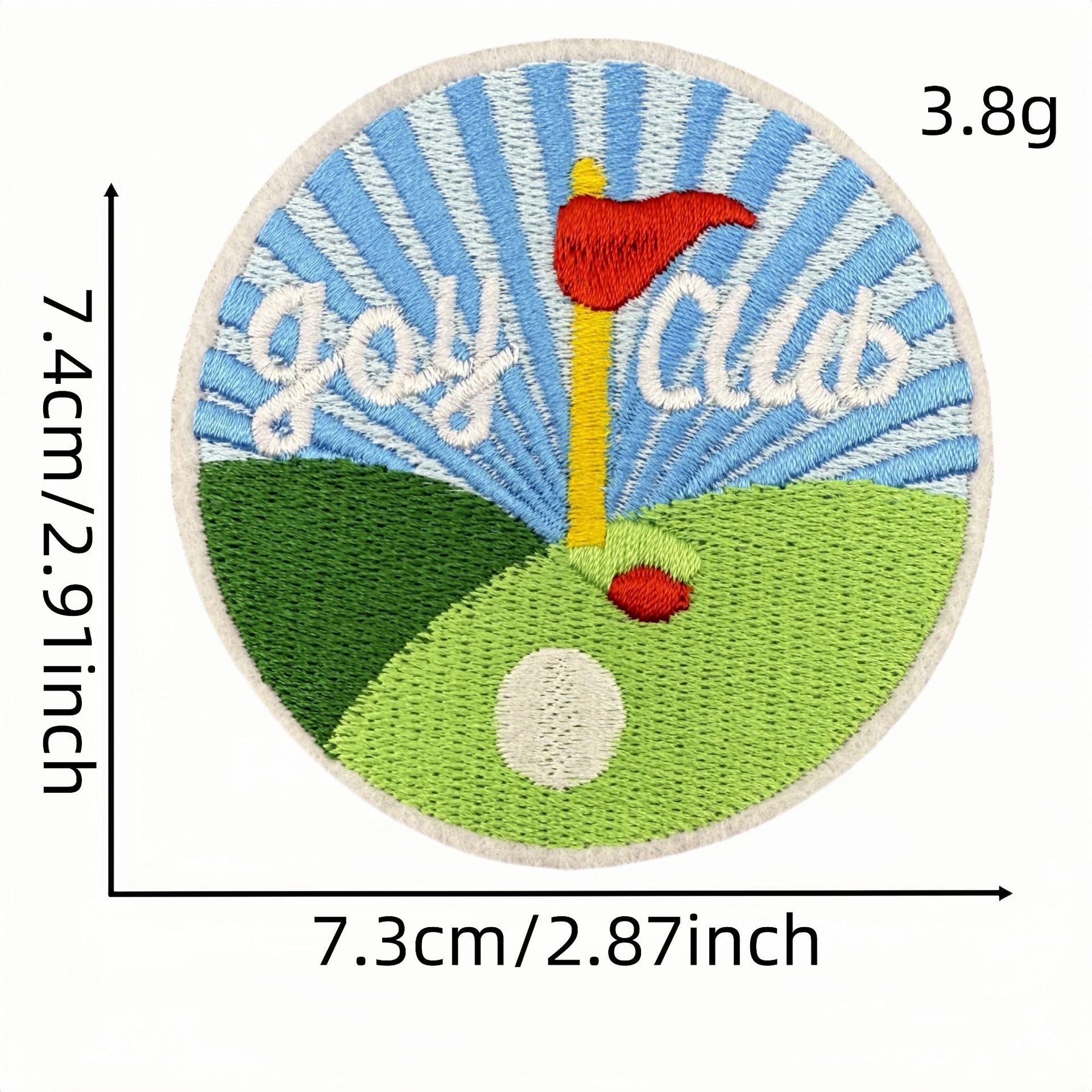 Wholesale Cartoon Golf Embroidered Iron On Patch Green Decorative Cloth Patch For Clothing Bags And DIY Crafts