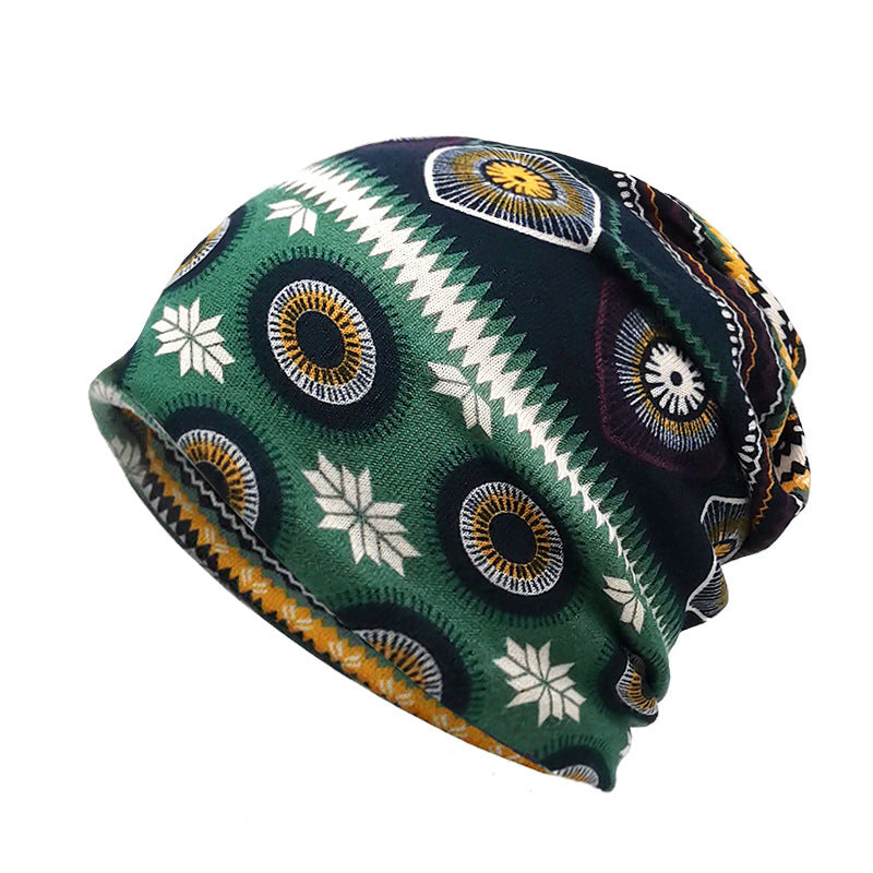 Wholesale Ethnic Style Toe Cap Scarf Dual-purpose Elastic Beanie