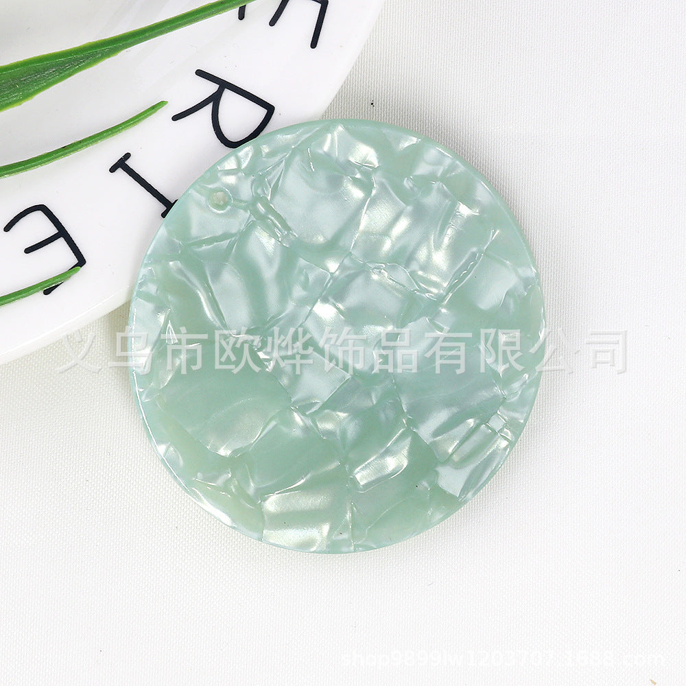 Wholesale 10pcs Textured Acrylic Circle Key Pendant Bookmark