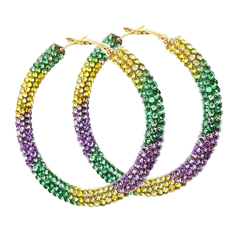 Wholesale Carnival Atmosphere, Multiple Materials, Glitter, Tassels, Bright Beads, Feather Earrings