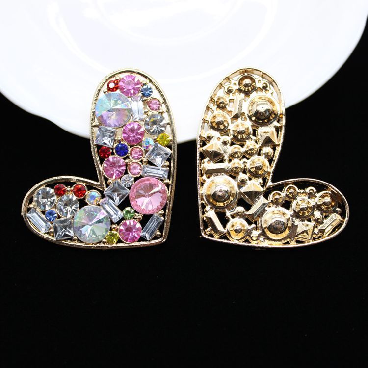 Wholesale Alloy Colorful Love Peach Heart DIY Alloy Mobile Phone Case Accessories