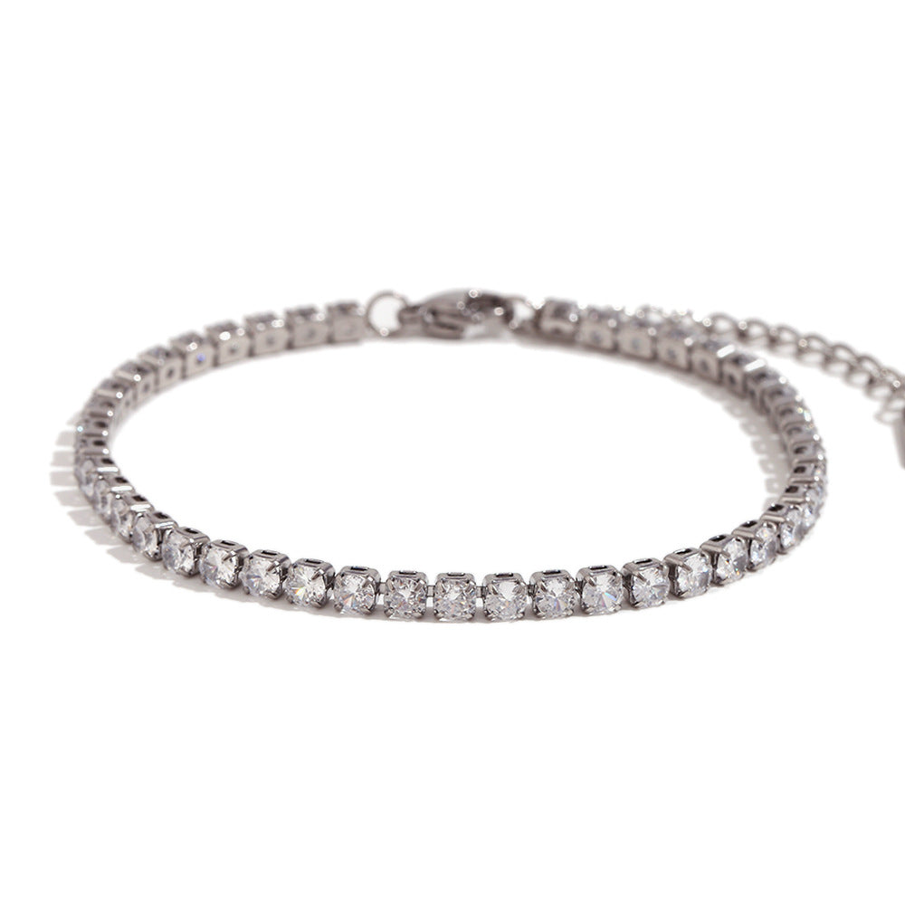 Wholesale Gold and silver zircon-set Stainless Steel Bracelets