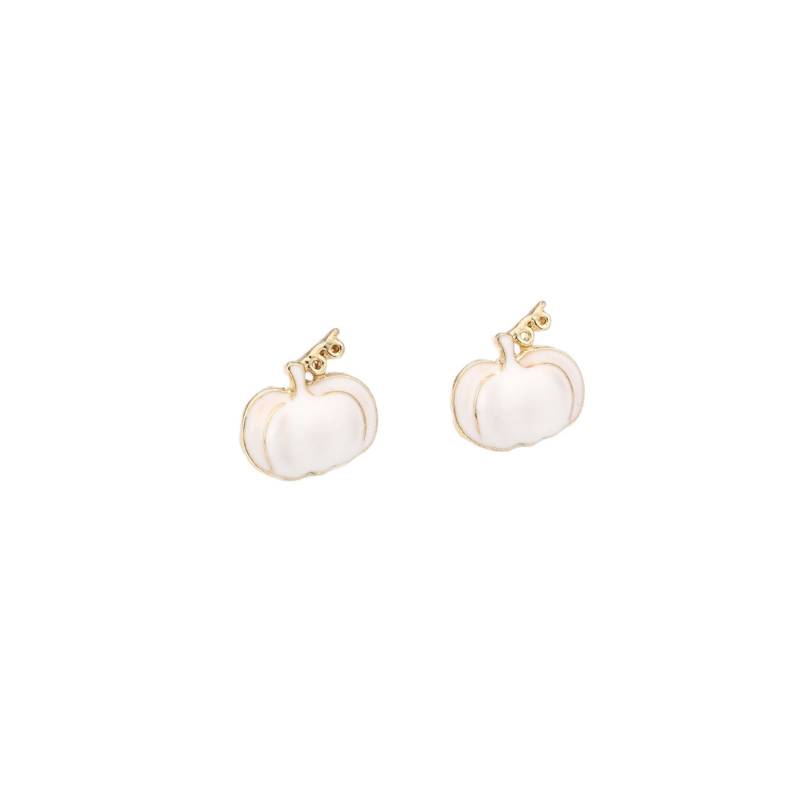 Wholesale  Pumpkin Earrings For Women Cute Small Zinc Alloy Drip Oil Design Creative Gift Trendy Jewelry Accessory For Boutique Resale