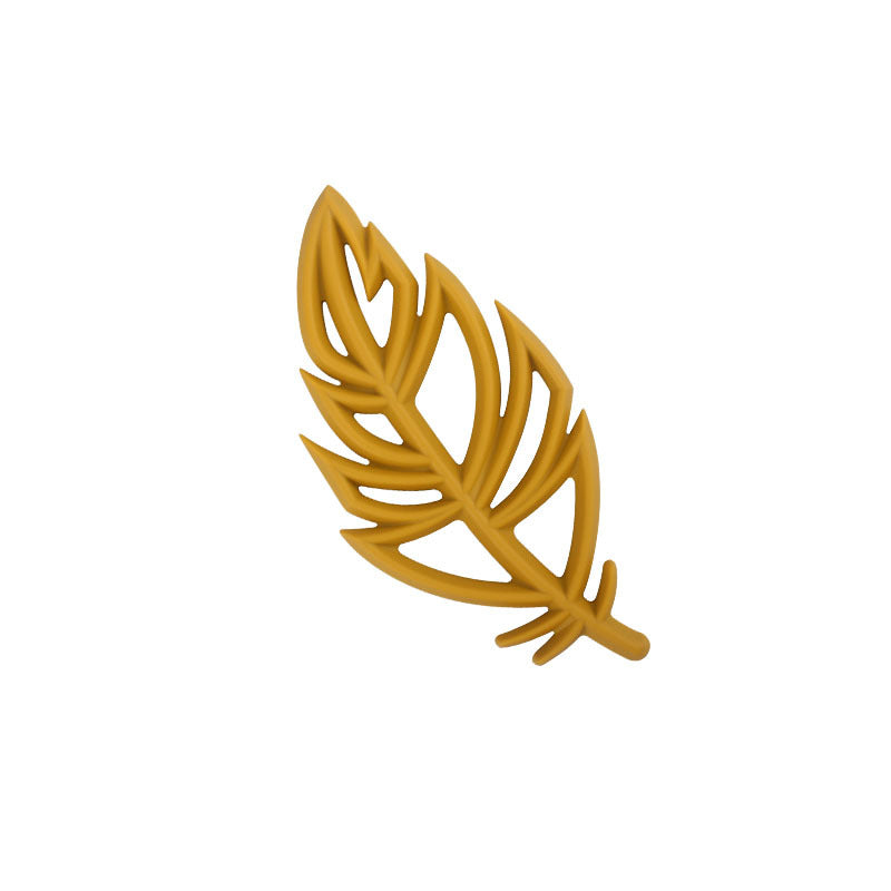 Wholesale 3PCS DIY Cartoon Silicone Leaf Feathers Focal Beads