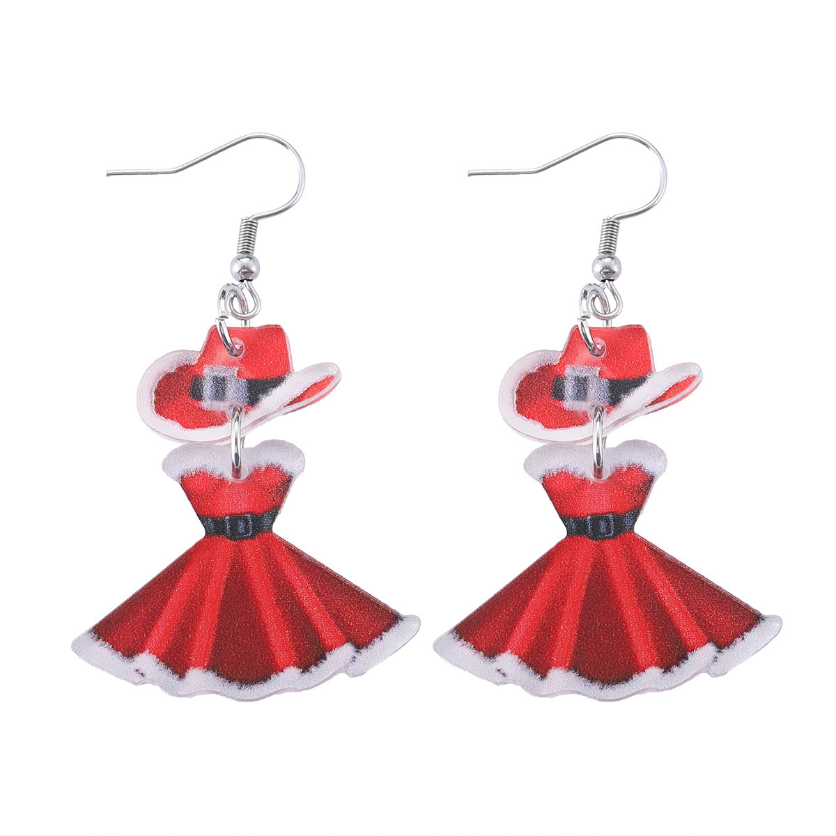 Wholesale Christmas hat Christmas dress  patchwork earrings