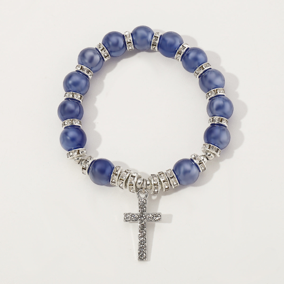 Wholesale Ethnic Style Cross Old Glass Beaded Bracelet