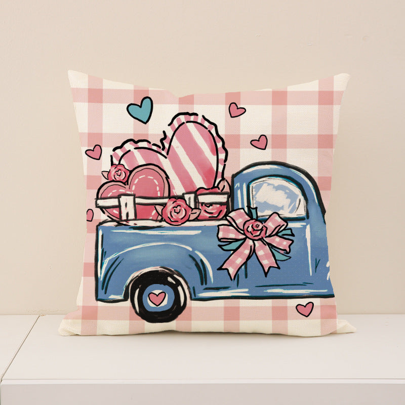 Wholesale Love Heart  Cover Pink Set  Cover Versatile Valentine' s Day  Pillow