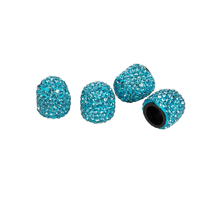 Wholesale Automotive Valve Caps with Diamond Inlay Creative Rhinestone Valve Core Wheels Rubber Tire Caps