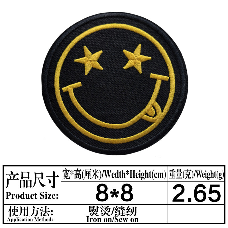 Wholesale Trendy Embroidered Letter Patches Set Of 4 Black Twill Badges For Clothing Decorative Resale Accessory