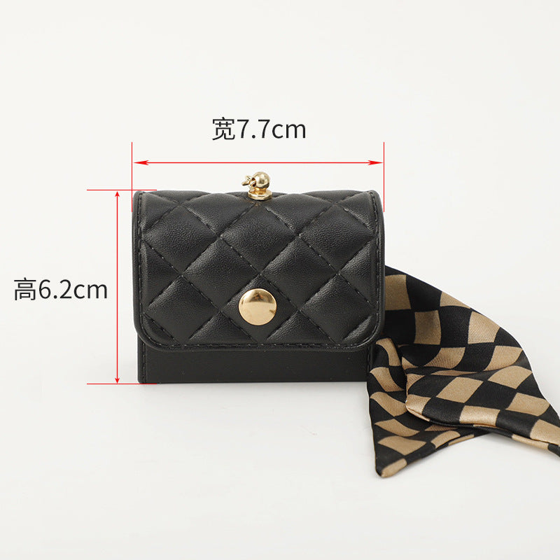 Wholesale Pu Lipstick Bag Silk Scarf Coin Purse Keychain