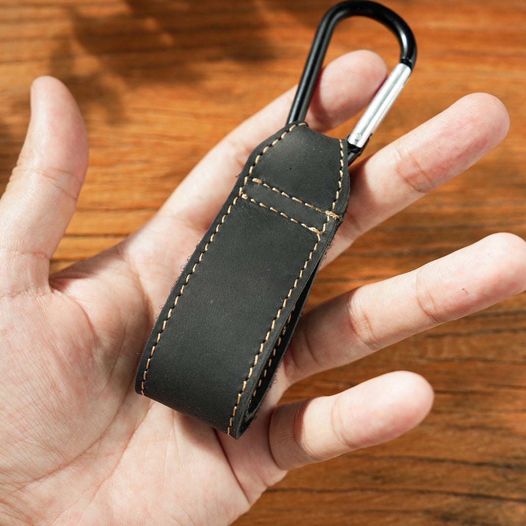 Wholesale Cowhide Mountaineering Hook Outdoor Universal Multifunctional Leather Keychain