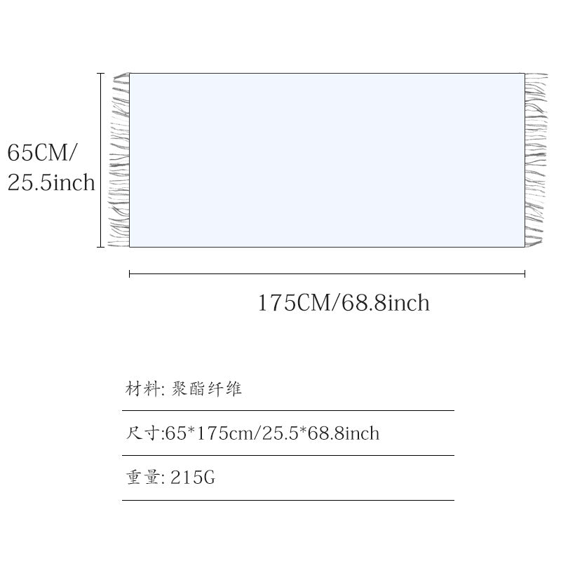 Wholesale Autumn and Winter Contrast Plaid Tassel Imitation Cashmere Scarf