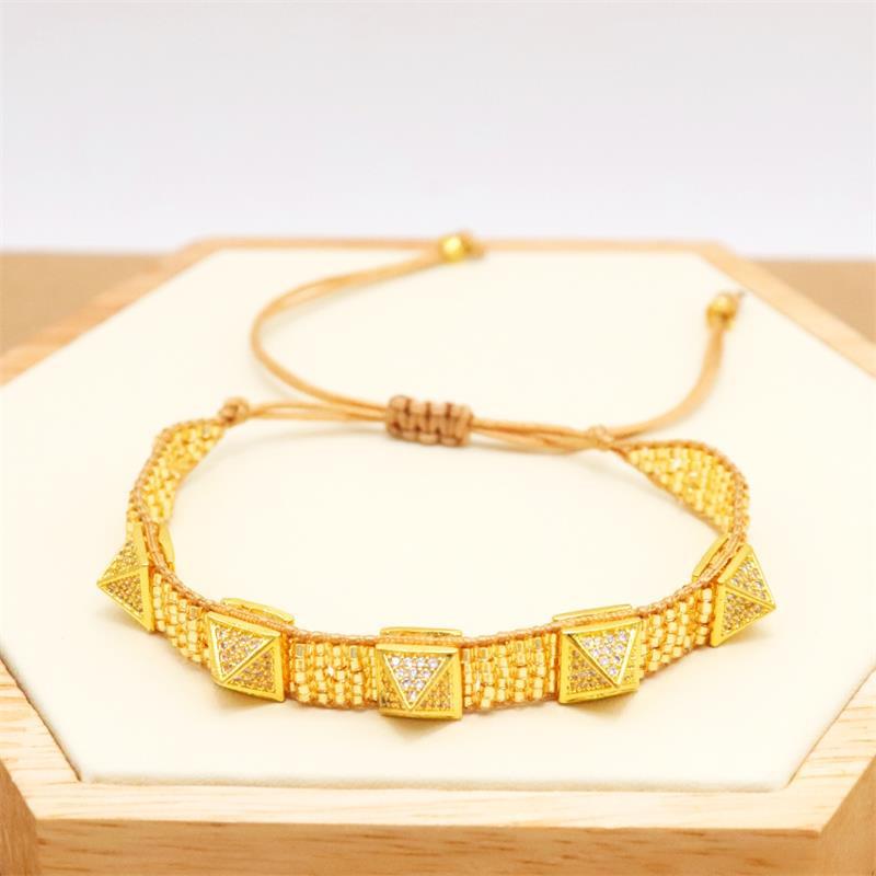 Wholesale Fashion Simple Bohemian Hand-woven Diamond Bracelet