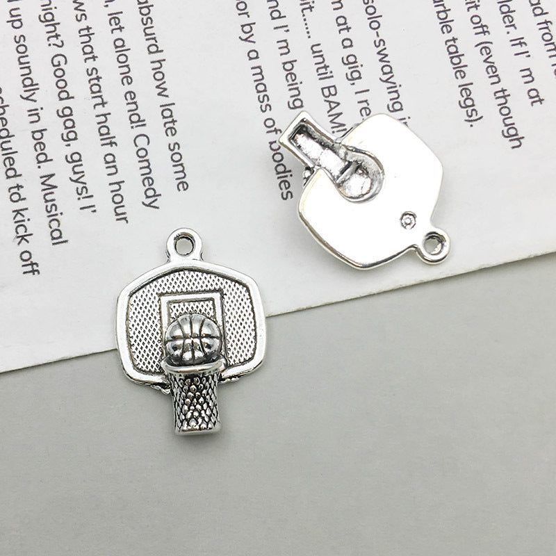 Wholesale 1 Antique Silver Alloy Simulation Rugby Baseball Series DIY Pendant