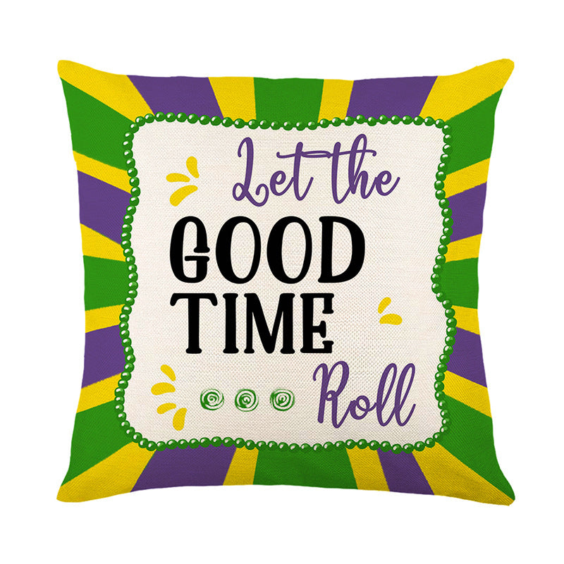 Wholesale Carnival Mask Party Polyester Pillow Cover