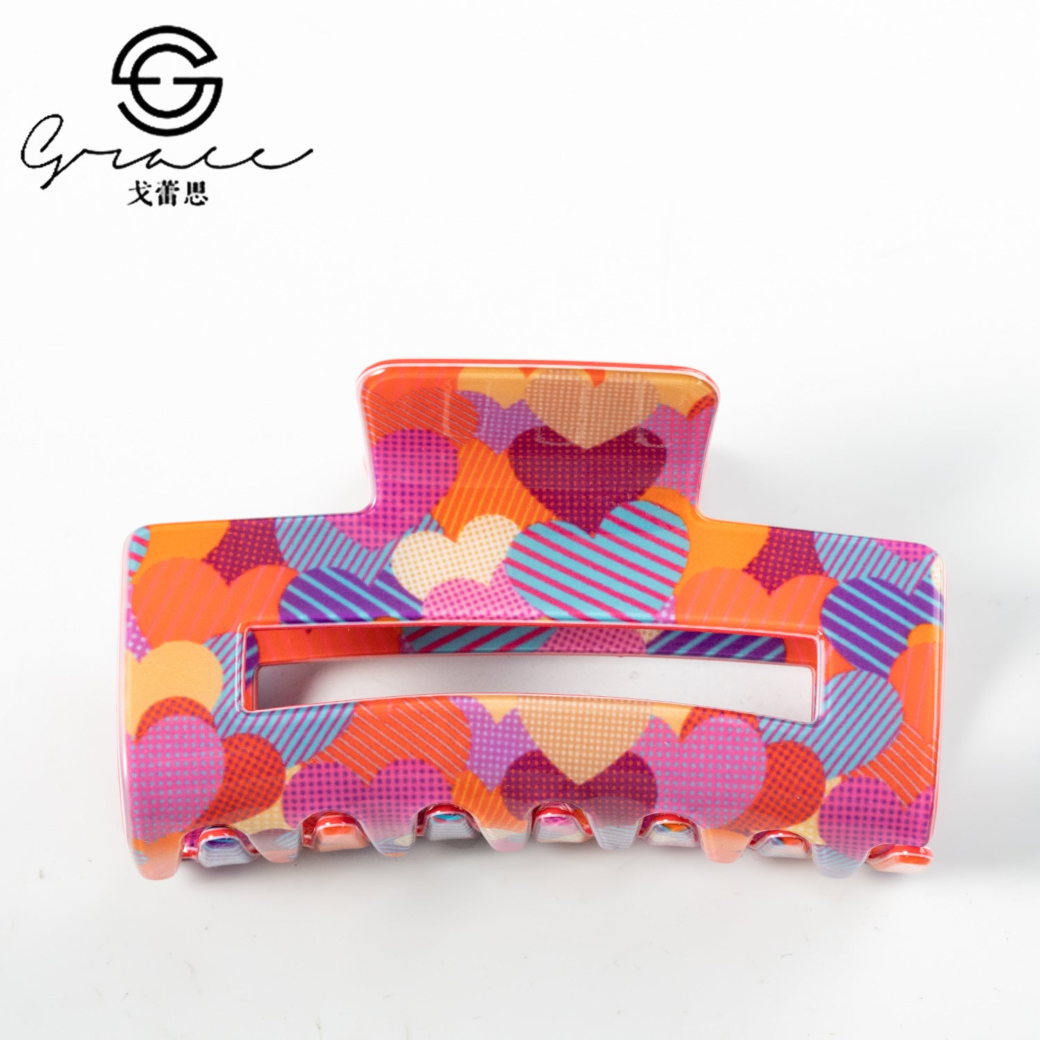 Wholesale Valentine's Day Square Hair Clips