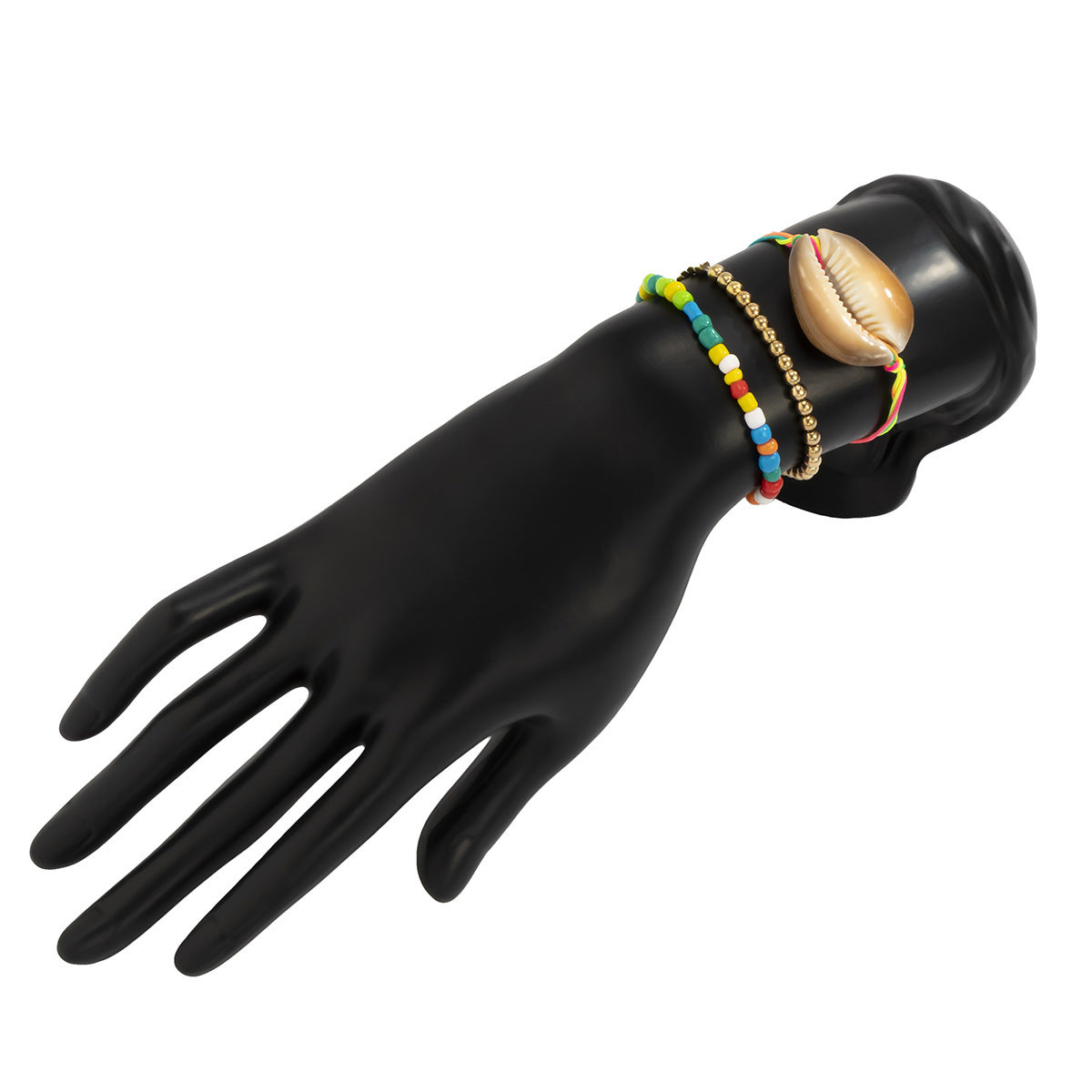 Wholesale Seashell Colorful Rice Beads Stretch Small Daisy Flowers Bracelet