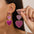 Wholesale Valentine's Day Three-Layer Heart-Shaped Love Earrings Simple Pendant Acrylic Texturing Dopamine Earrings