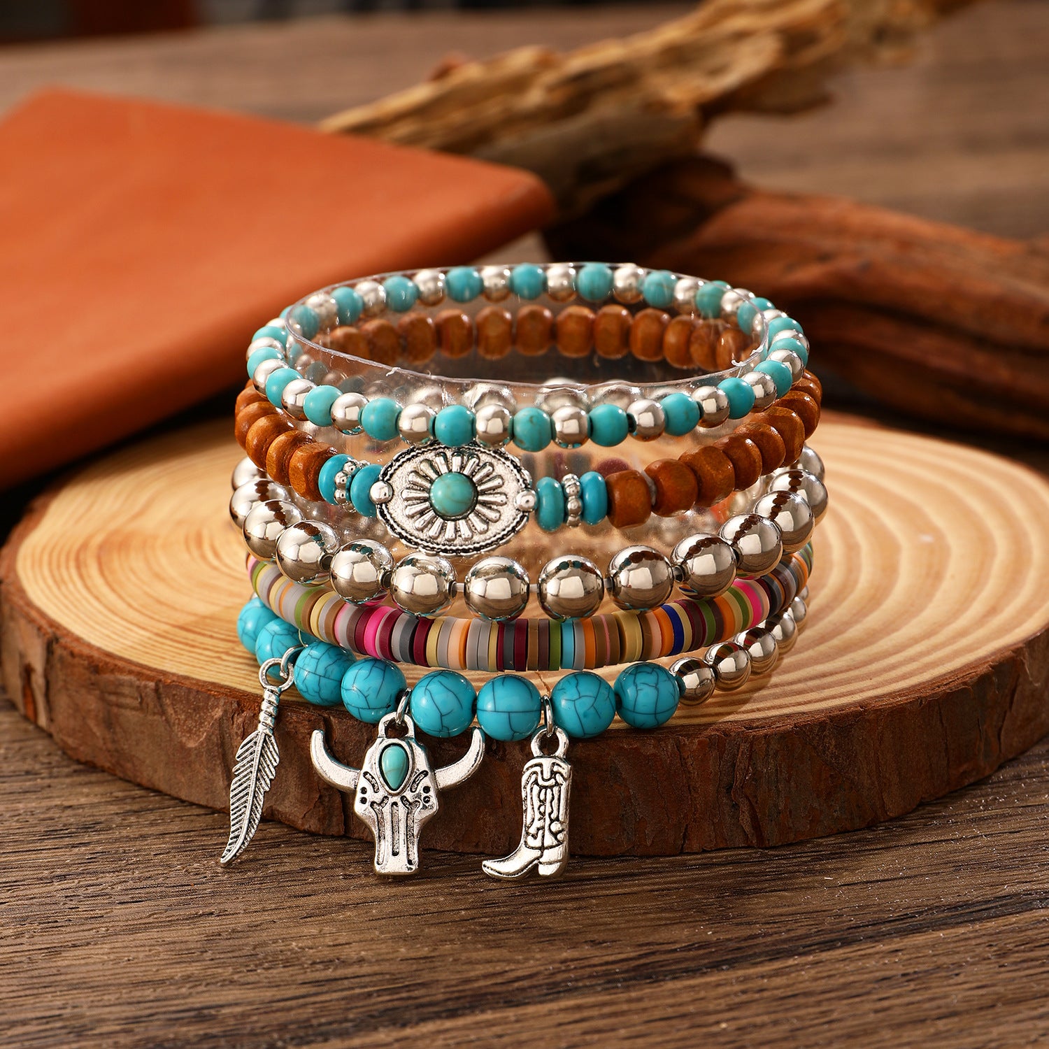 Wholesale Bohemian style turquoise bracelet Layered Bracelet Set