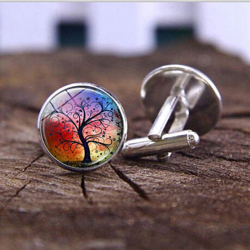 Wholesale Alloy Tree of Life Men's Cufflinks