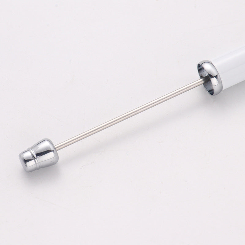 Wholesale DIY Sublimation Blank Beadable Pen Heat Transfer Printing Blank Press Plastic Bead Pen