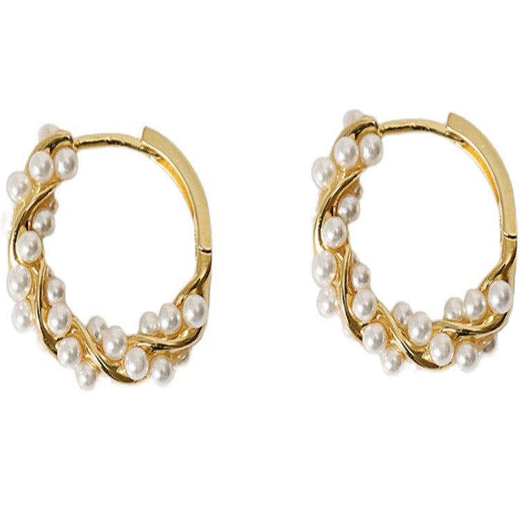 Wholesale High-grade pearl earrings irregular