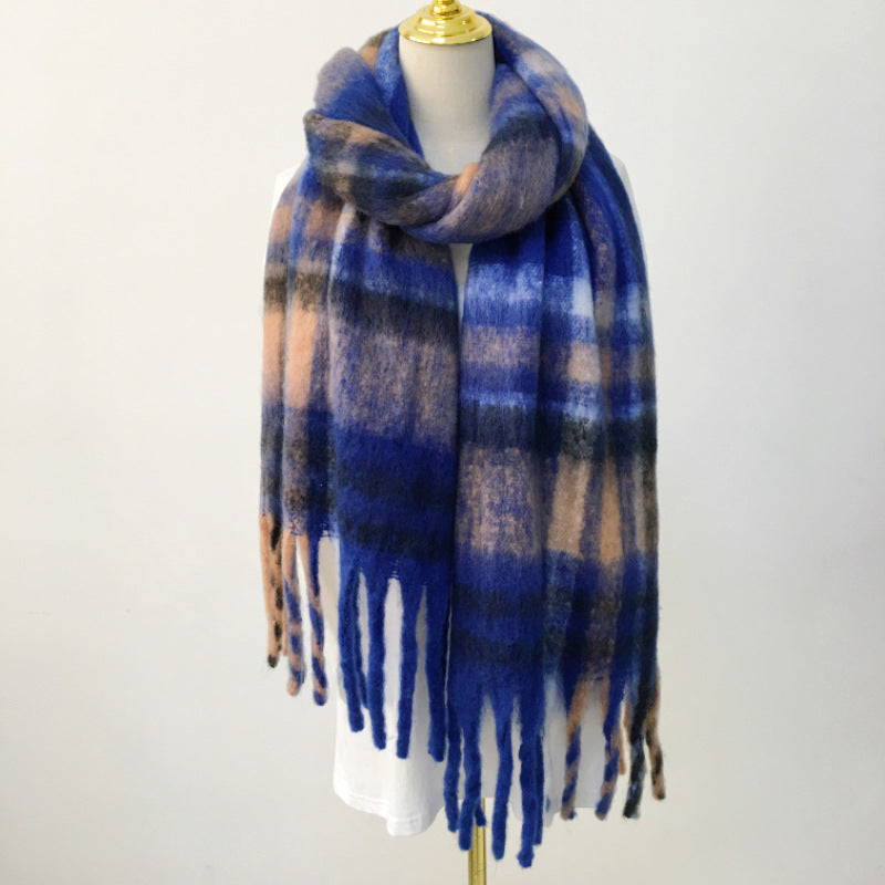 Wholesale Winter AC Double-sided Rainbow Plaid Scarves