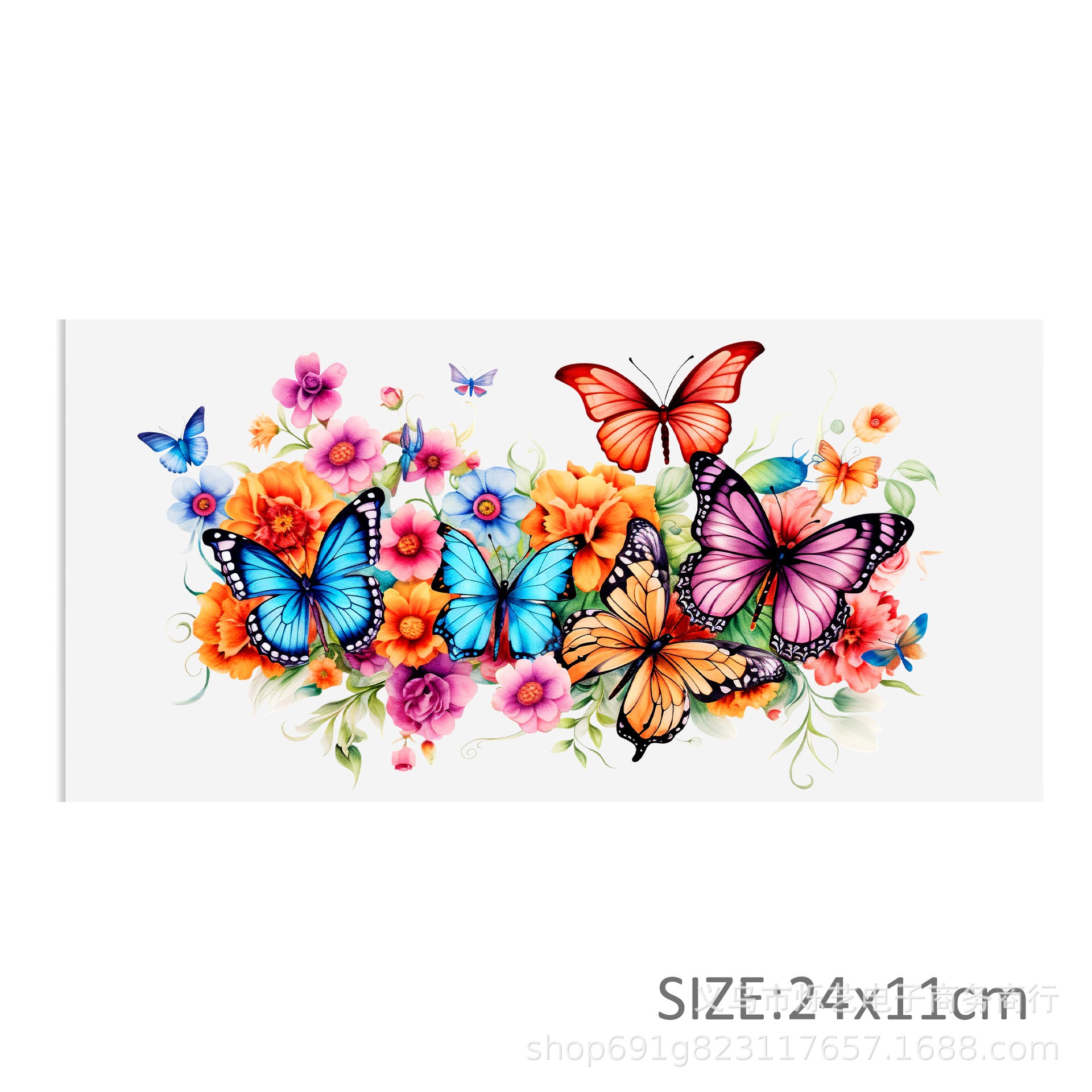 Wholesale Colorful Butterfly and Flower Series 16oz Cup UV DTF Wraps