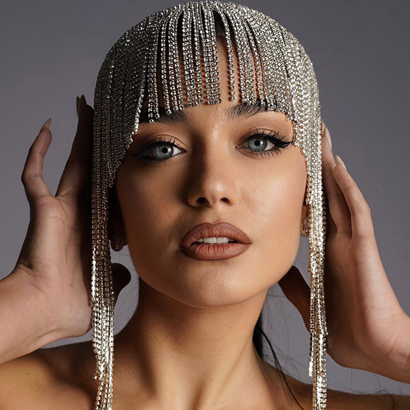 Wholesale Tassel Ethnic Style Rhinestone Forehead Chain headband