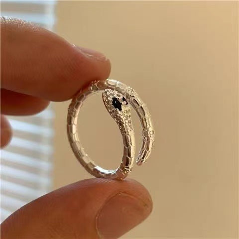 Wholesale Light Luxury Spirit Snake Ring Women's Niche Design High-end Sense Couple's Pair Ring Fashionable Personalized Finger Ring Men's Fashion