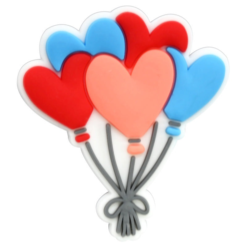 Wholesale Random 100pcs Valentine' s Day Series Blue Cartoon Croc Charms