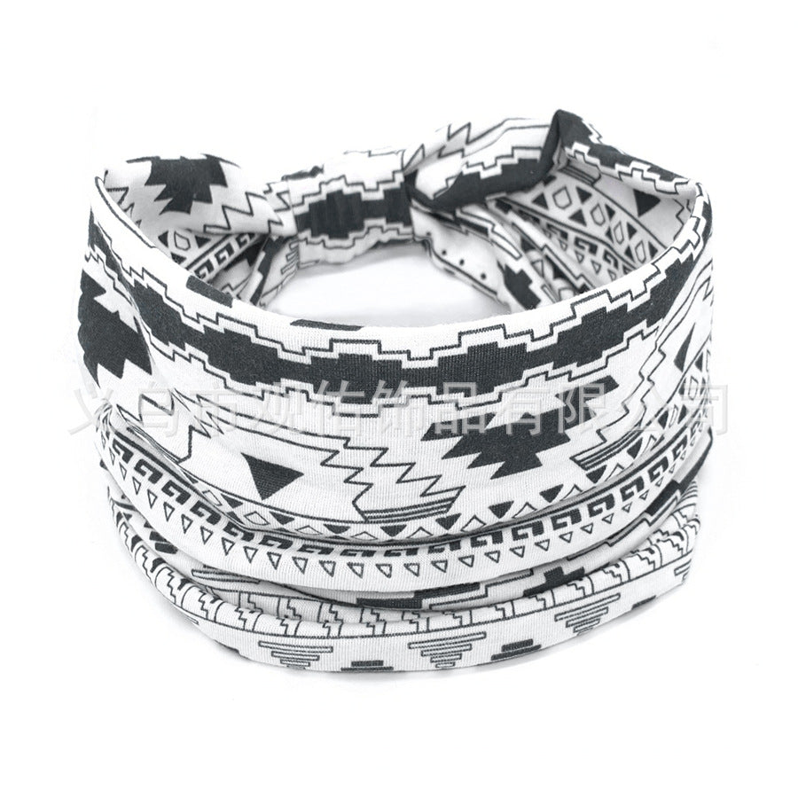 Wholesale Printed Women's Wide-brimmed Sports Women's Sweat-absorbing Headscarf