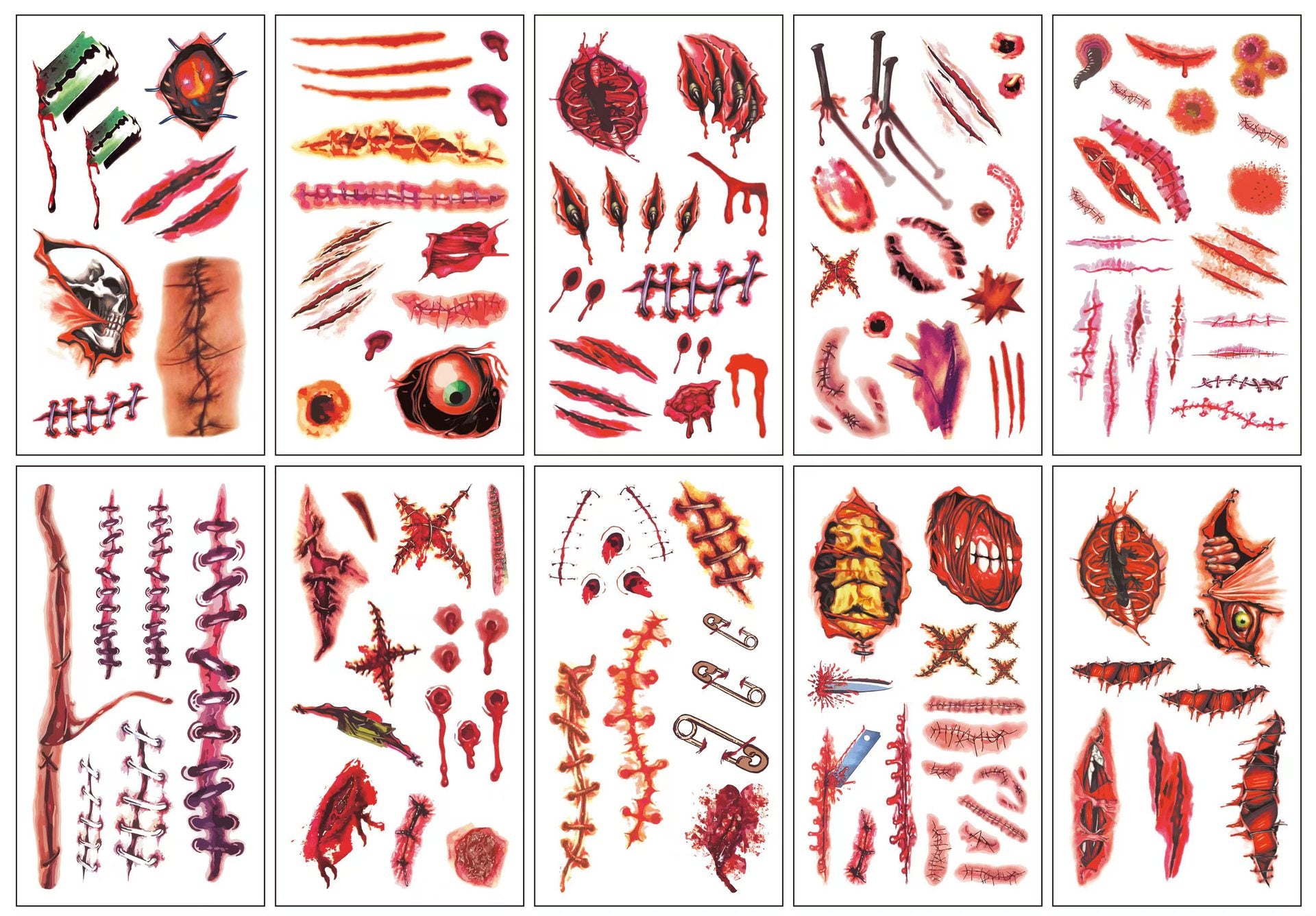 Wholesale 10pcs/sheet Children's cartoon little monster cute tattoo sticker