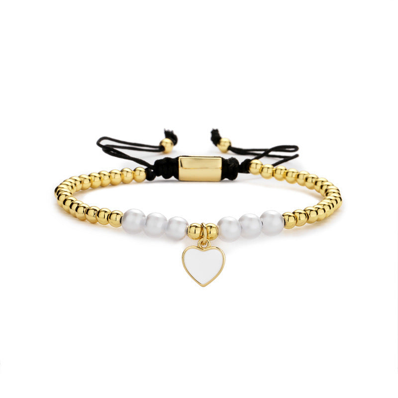 Wholesale Micropaved Zirconia Devil's Eye Braided Bracelet