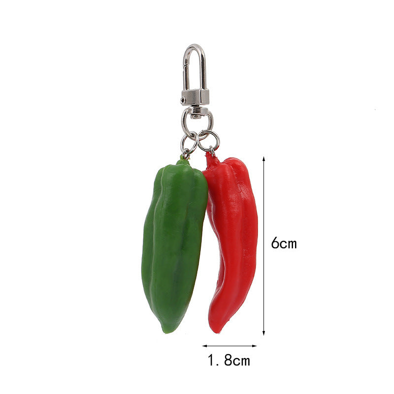 Wholesale PVC Vegetable Keychain