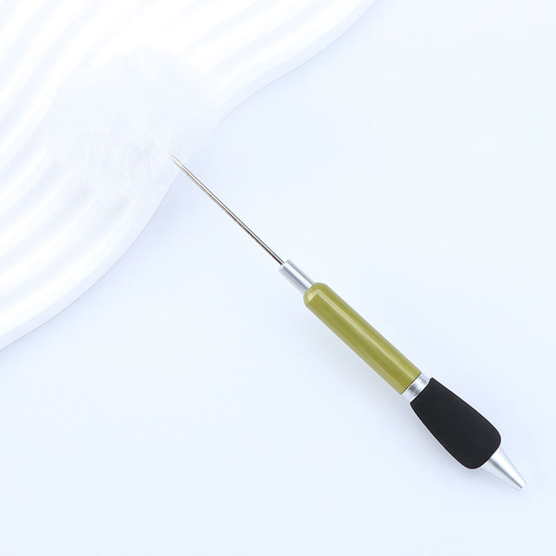 Wholesale 50pcs DIY Hair Ball Cute Girl Heart Furry Cute Round Beads Furry Plastic Beads Pen