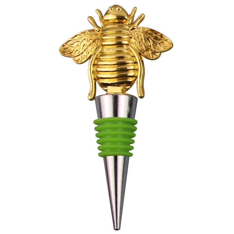 Wholesale DIY Bee Zinc Alloy Red Wine Stopper