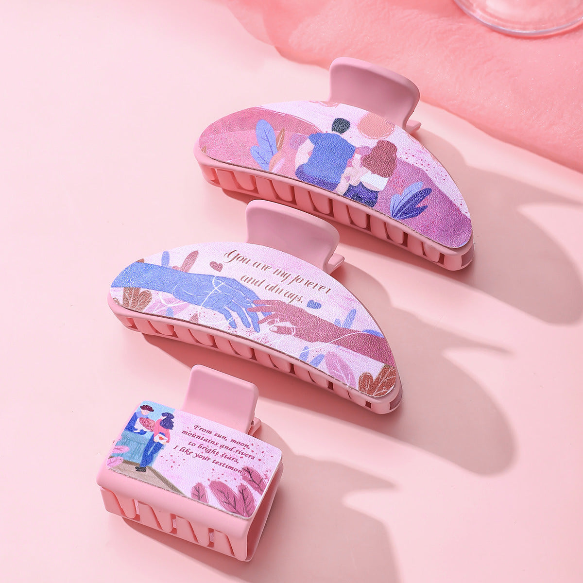 Wholesale Valentine's Day PU Leather Hair Clips