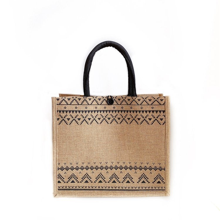 Wholesale Linen Portable Cartoon Creative Portable Woven Bag