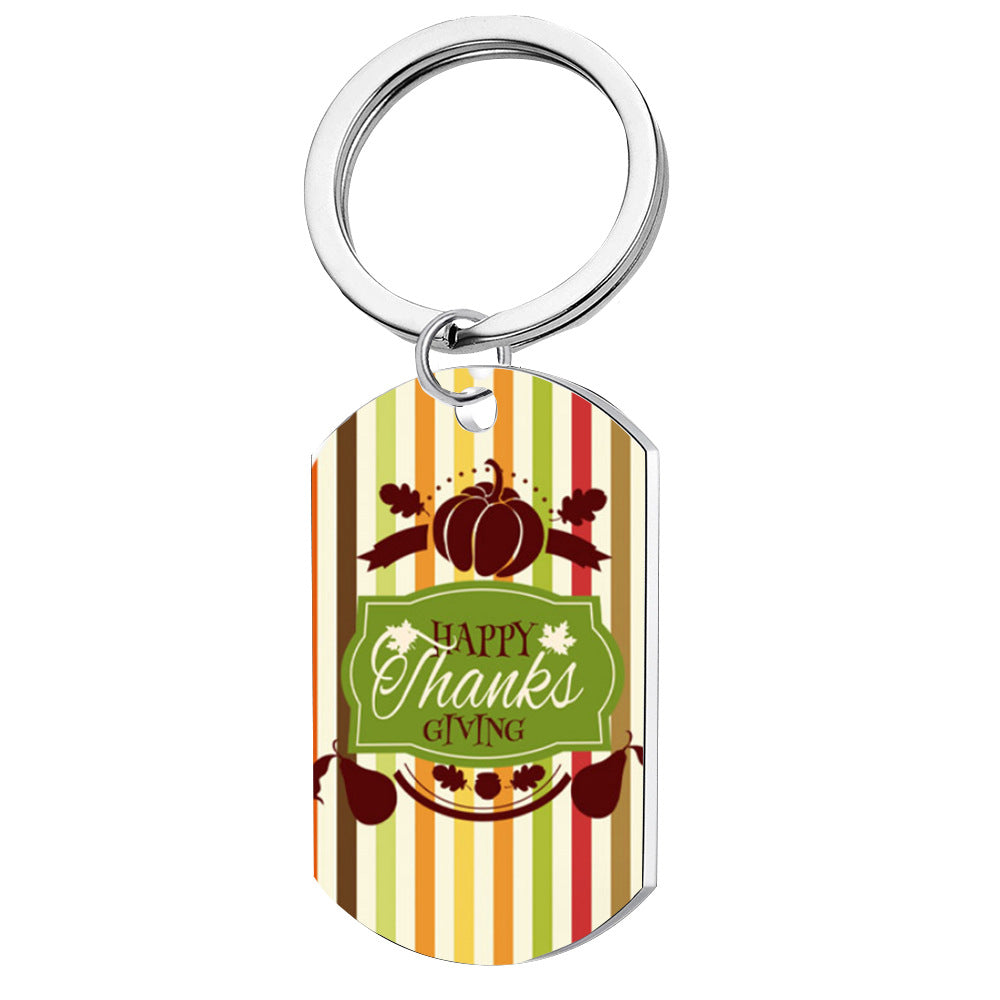 Wholesale Western Farm Stainless Steel Keychain