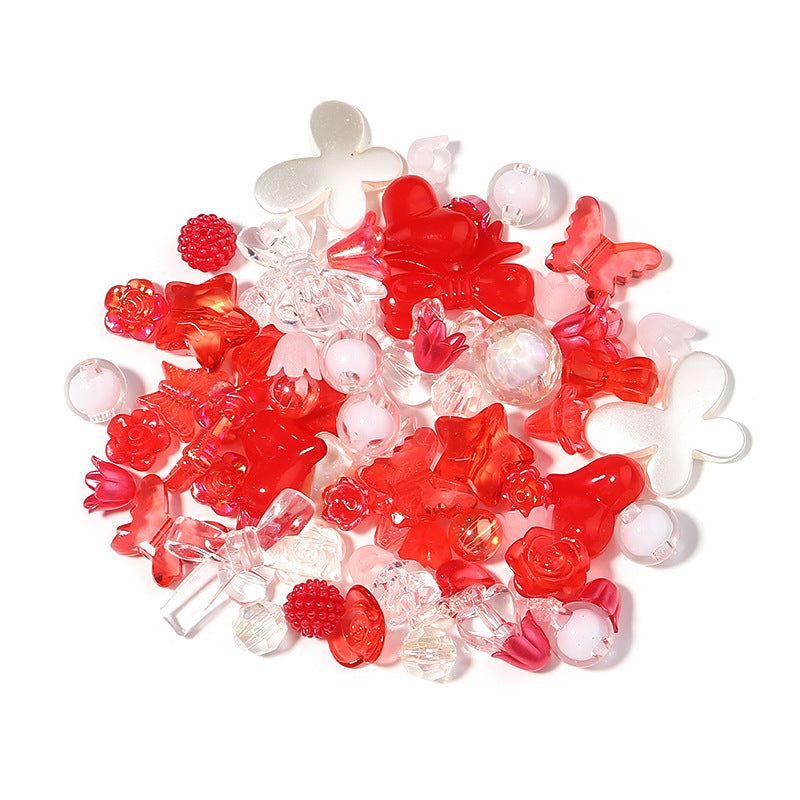 Wholesale Acrylic phone charm with random mixed cartoon beads