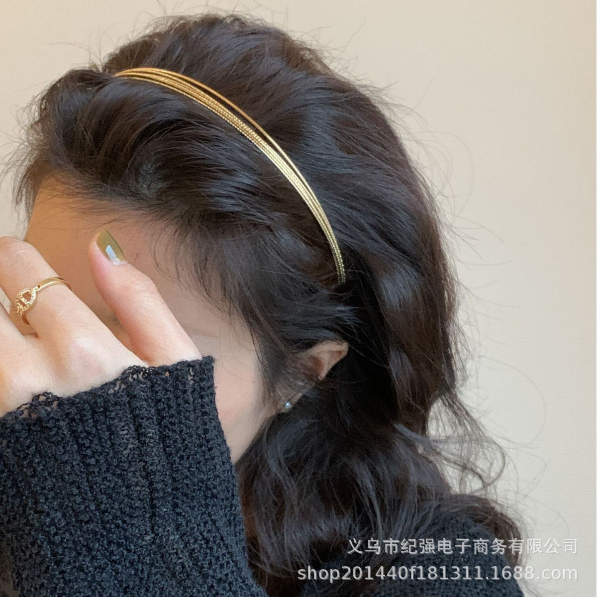 Wholesale Metal stylish simple atmosphere high-end six-layer folding headband