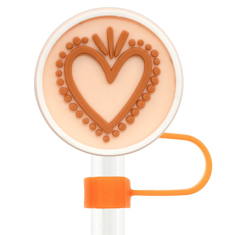 Wholesale Random 100pcs  Bible series water cup straw cap 10mm  cartoon Straw Cover