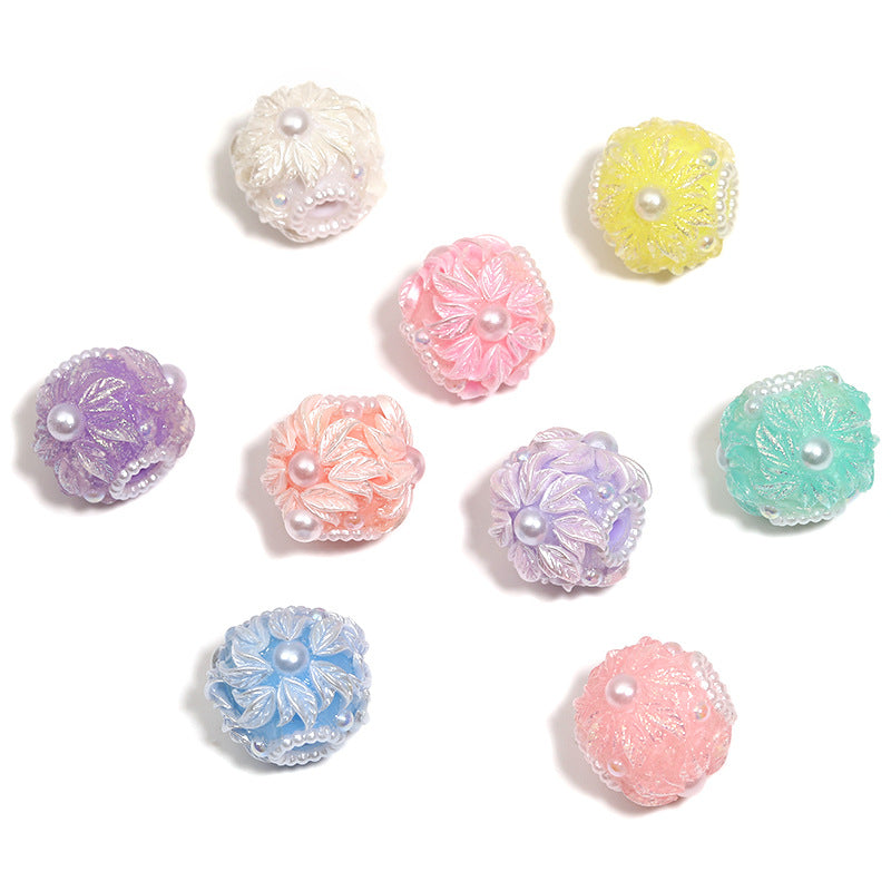 Wholesale  10pcs Flower Beads  Acrylic Beads
