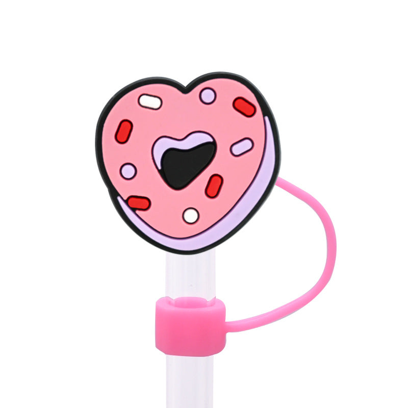 Wholesale Random 100pcs 10MM Valentine' s Day dust plug DIY cup straw accessories